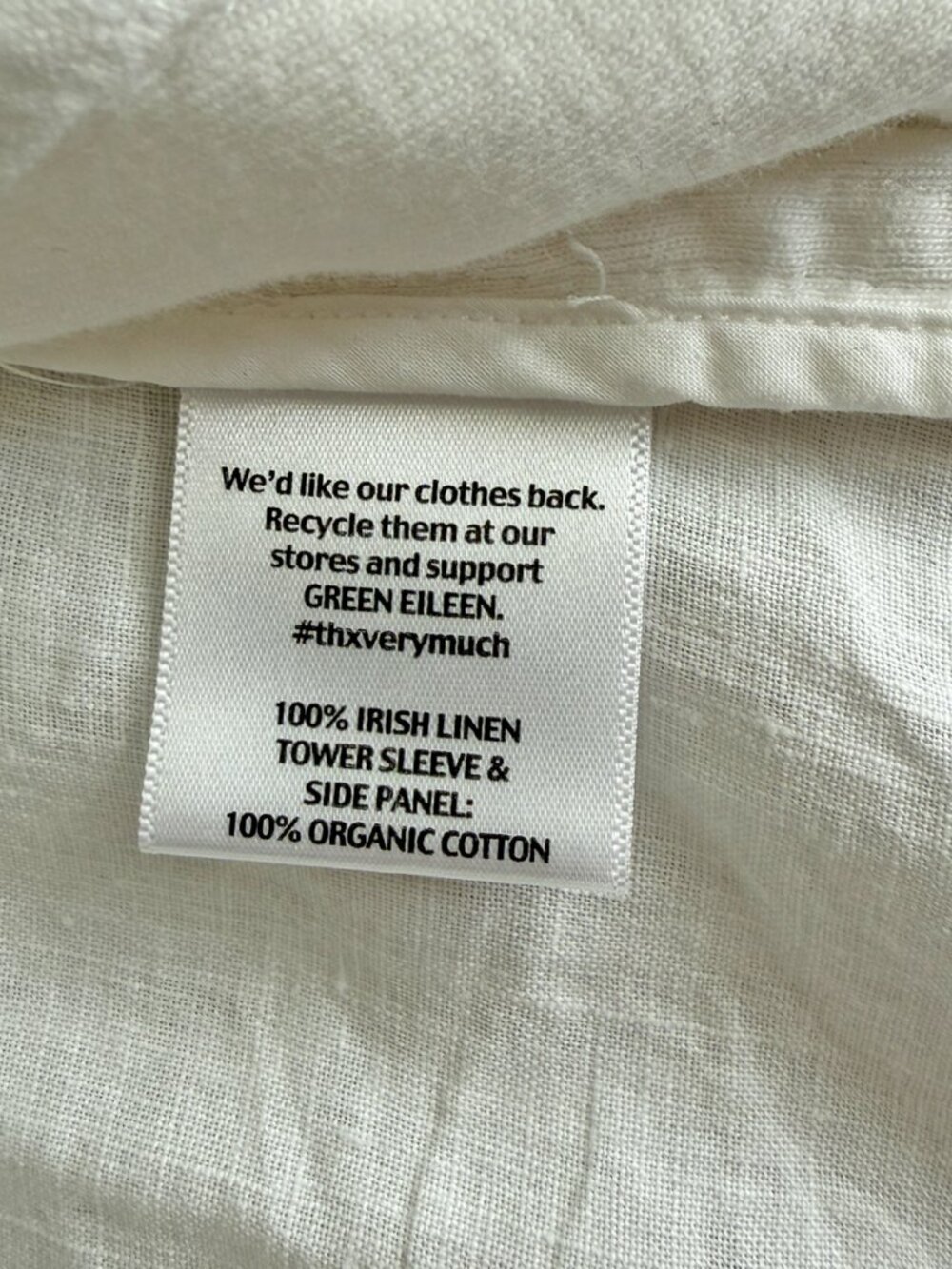 Eileen Fisher White Linen and Cotton Summer Blazer - Size Large - Picture 5 of 5